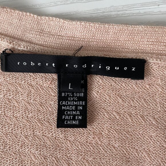 Robert Rodriguez Sequin Bolero Large Pink Cashmere Silk Capelet Crop Shrug Top - Picture 6 of 9